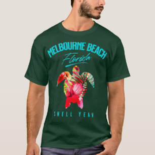 Melbourne Beach Florida Tropical Hibiscus Flowers T Shirt