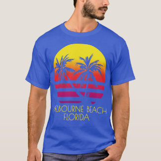 Melbourne Beach Florida Vintage Tropical Sunset Pa T Shirt