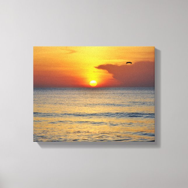 Melbourne Beach Sunrise Wrapped Canvas (Framsida)