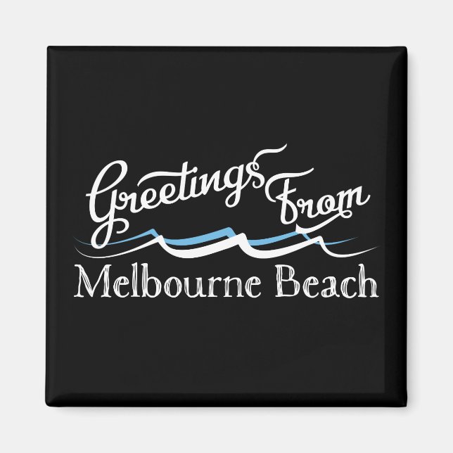 Melbourne Beach Vatten Vågar Magnet (Framsidan)