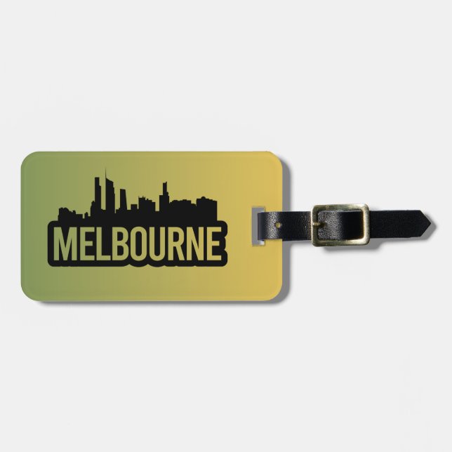 Melbourne City Australien Victoria skyline souveni Bagagebricka (Horisontell Framsida)