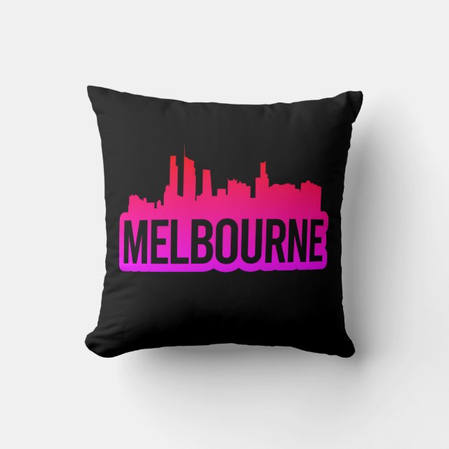 Melbourne City Australien Victoria skyline souveni Kudde (Framsida)