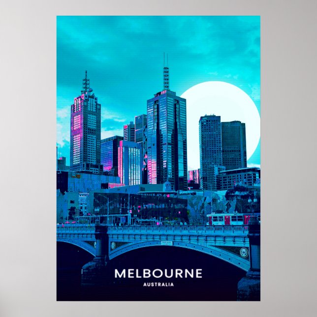 Melbourne City Poster (Framsidan)
