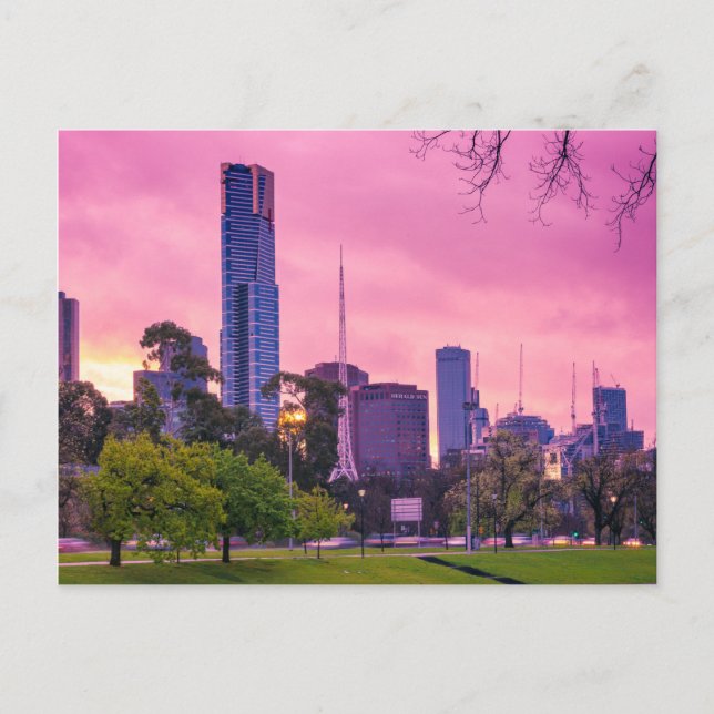 Melbourne City Pretty in Pink Vykort (Framsida)