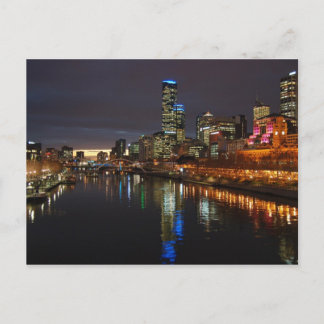 Melbourne Evening Skyline Vykort