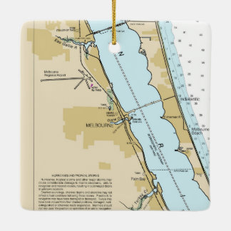 Melbourne Florida Chart Julgransprydnad Keramik