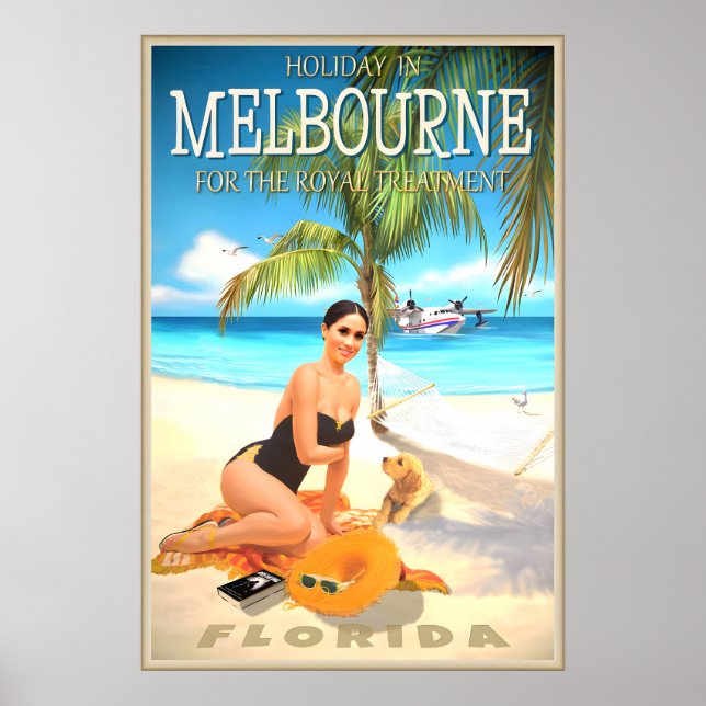 Melbourne Florida Reseposter Prinsessa Royal Poster (Framsidan)