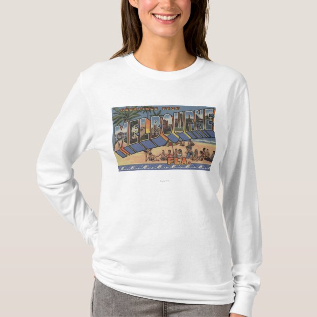 Melbourne Florida - stora brevplatser Tee (Framsida)