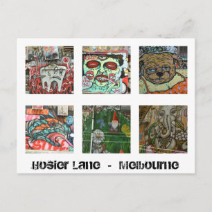 Melbourne Graffiti Urban Art Postcard Hosier Lane Vykort