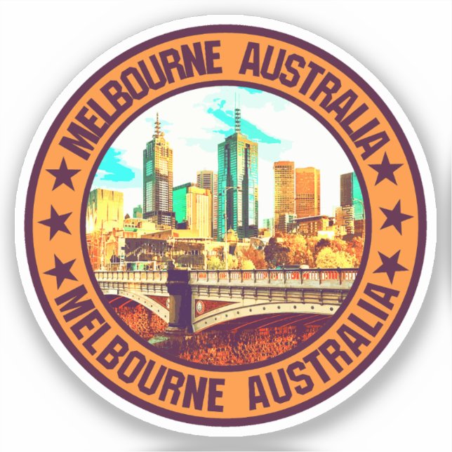Melbourne Klistermärken (Framsida)