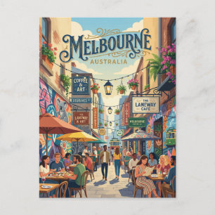 Melbourne Lanes Australien Vykort