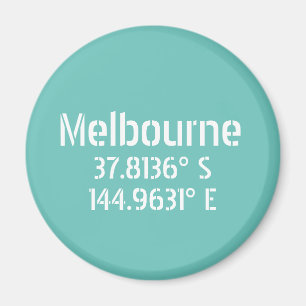 Melbourne Latitude Longitud Magnet
