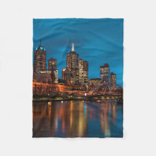 Melbourne nattetid fleecefilt