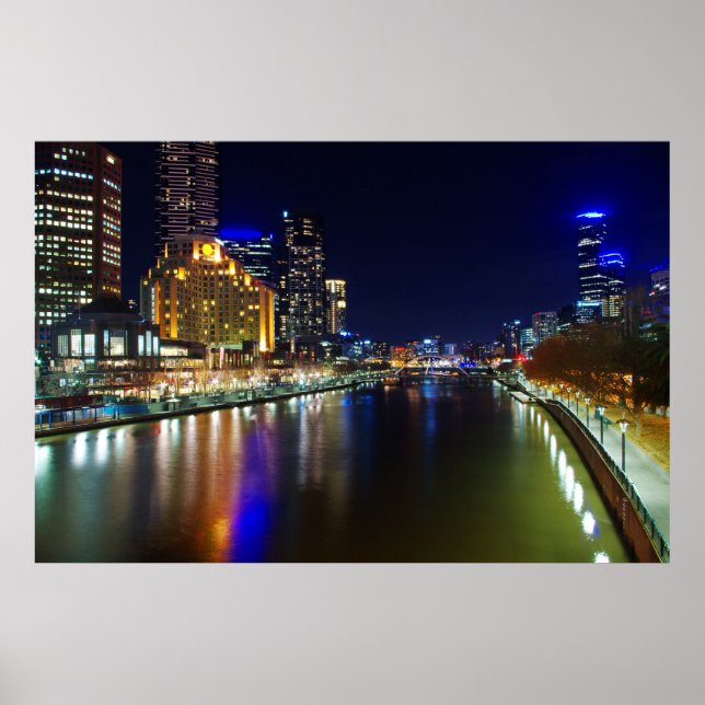 Melbourne på natten poster (Framsidan)