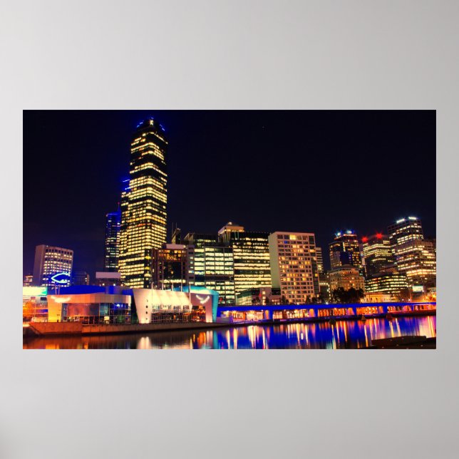Melbourne på natten poster (Framsidan)