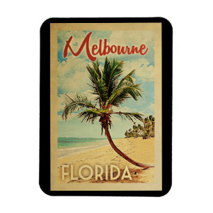 Melbourne palmträdvintage resor magnet