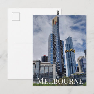 Melbourne Panorama över Stadens Siluett Vykort
