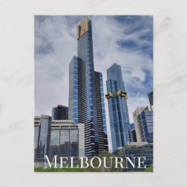 Melbourne Panorama över Stadens Siluett Vykort