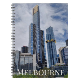 Melbourne Panorama över Stadssilhuetten — Spiral F Anteckningsbok