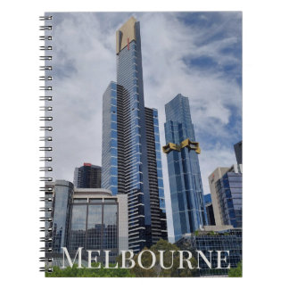 Melbourne Panorama över Stadssilhuetten — Spiral F Anteckningsbok