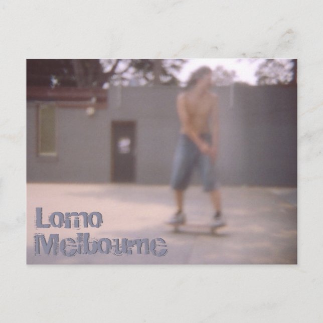 Melbourne Skateboard Lomografi Vykort (Framsida)