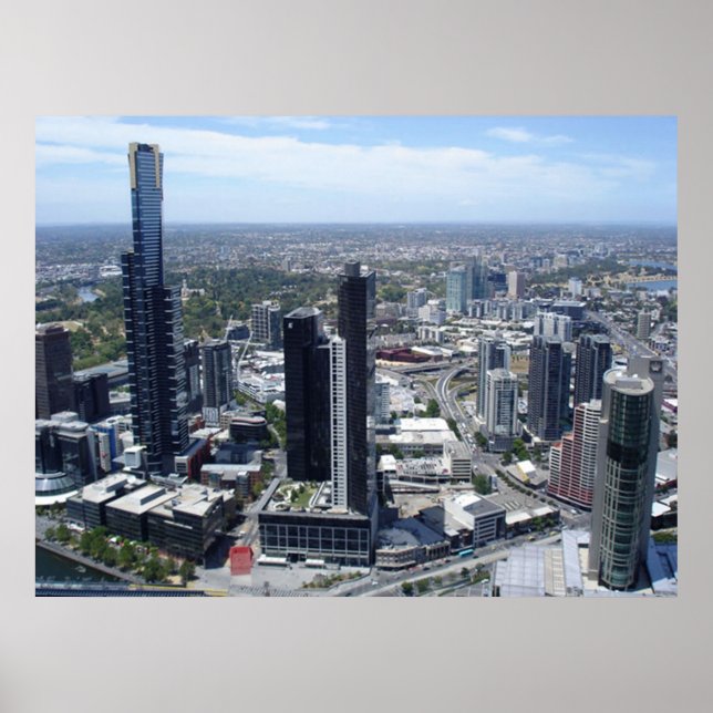 Melbourne-skylin poster från 14,95 (Framsidan)