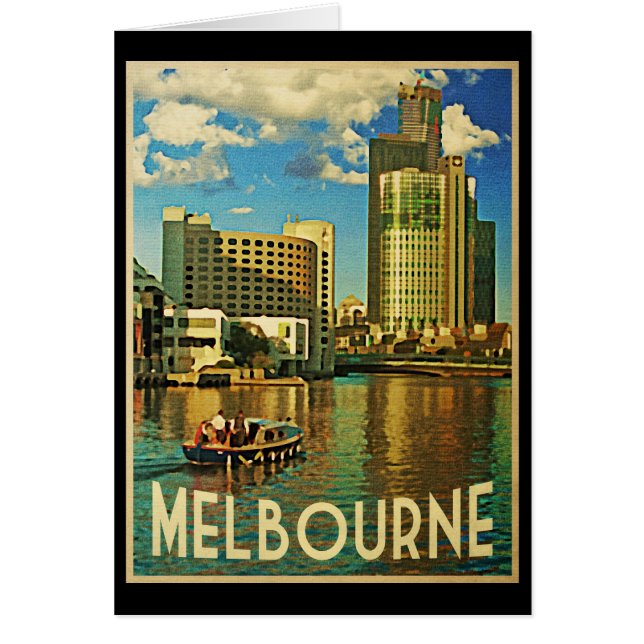 Melbourne Skyline Australien Hälsningskort (Framsidan)