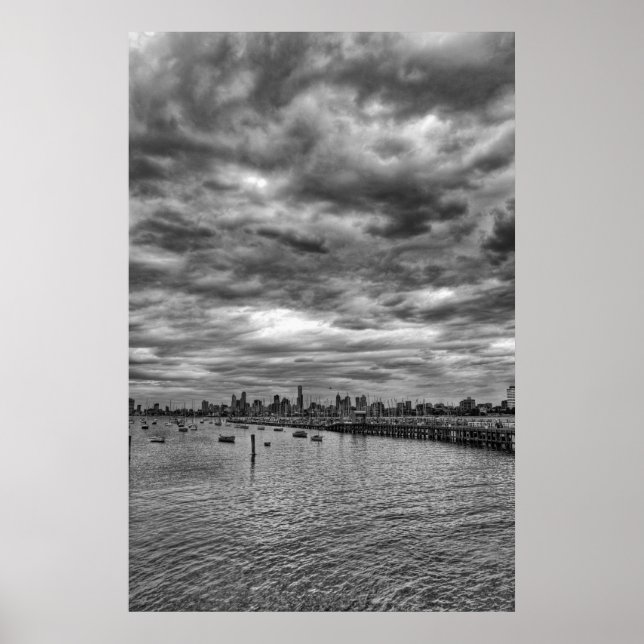 Melbourne skyline från St. Kilda Poster (Framsidan)