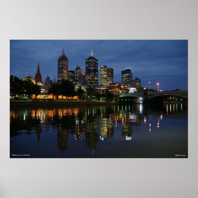 Melbourne Skyline Poster (Framsidan)