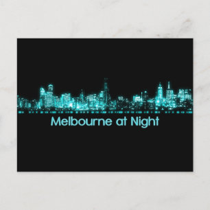 Melbourne Skyline Vykort