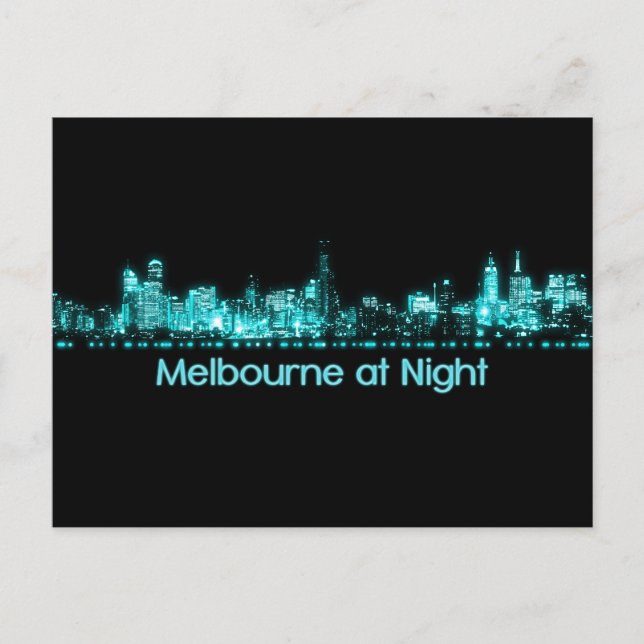 Melbourne Skyline Vykort (Framsida)