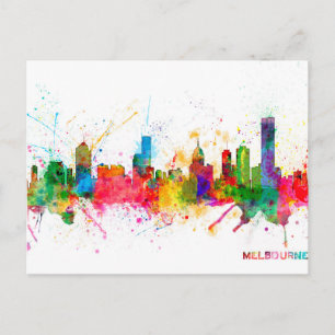 Melbourne Skyline Vykort