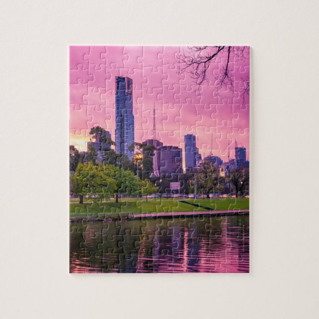 Melbourne Söt in Rosa Puzzle Pussel (Vertikal)