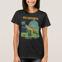 Melbourne Spårvagn Stad Solnedgång Resa