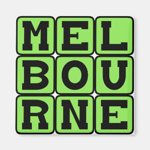 Melbourne stad i Australien Magnet