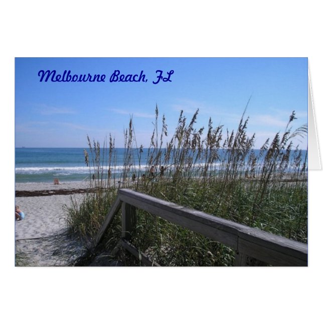 Melbourne strand, FL OBS Kort (Framsidan Horizontal)