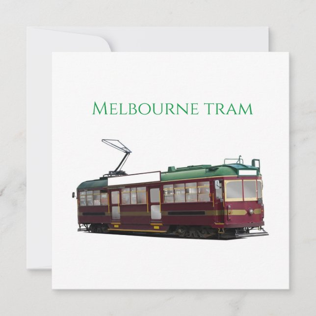 Melbourne tram inbjudningar (Framsida)