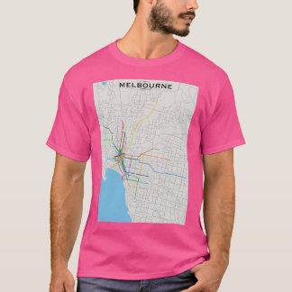 Melbourne Transit Karta T Shirt