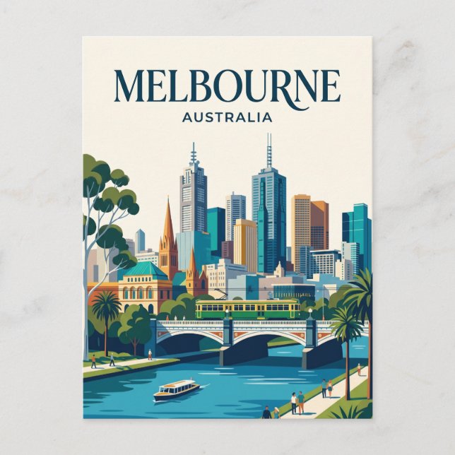 Melbourne, Victoria, Australien Australien Vykort (Framsida)