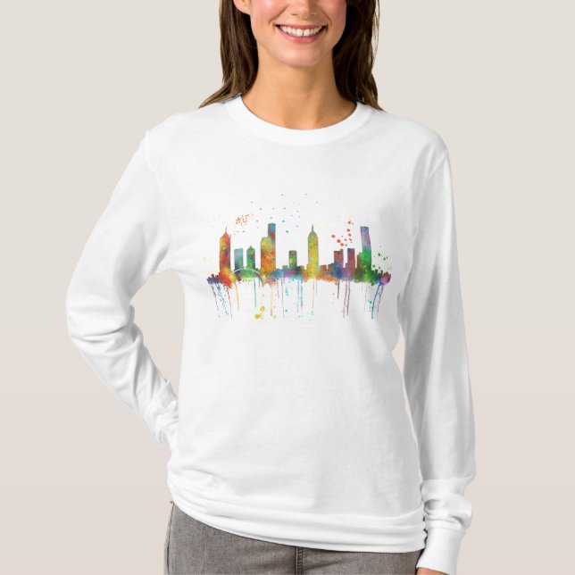 MELBOURNE VICTORIA AUSTRALIEN HORISONT T SHIRT (Framsida)