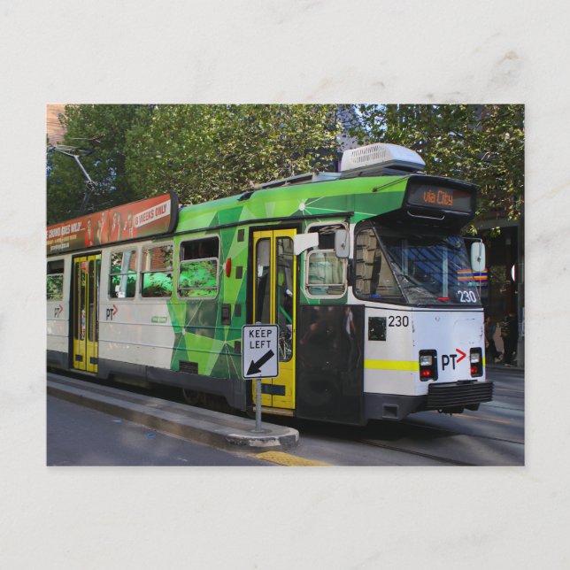 Melbourne, Victoria, Australien, spårvagn Vykort (Framsida)