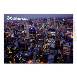 Melbourne Victoria Australiskyline byggande kort