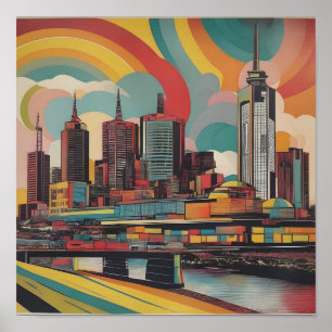 Melbourne vintage affisch