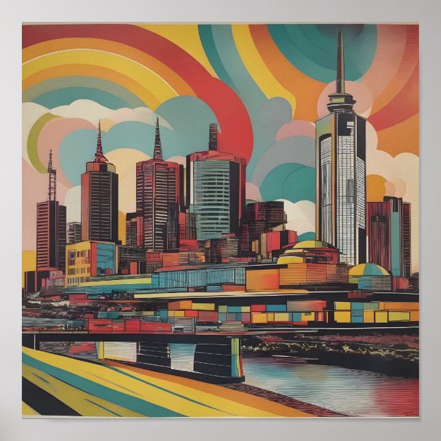 Melbourne vintage affisch (Framsidan)
