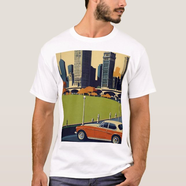 Melbourne vintage affisch t shirt (Framsida)