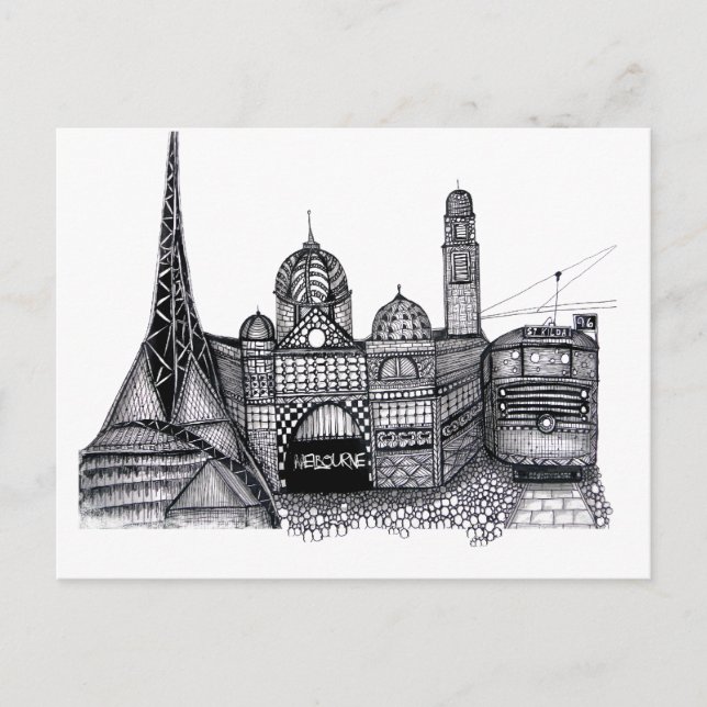 Melbourne Vykort (Framsida)