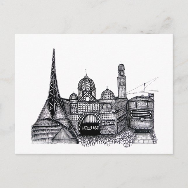 Melbourne Vykort (Framsida)