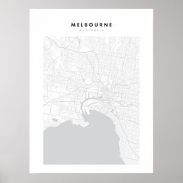 Melbourne White City Karta Poster