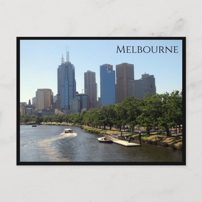 melbourne yarra vykort (Framsida)