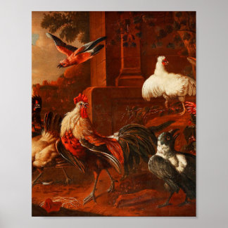 Melchior d'Hondecoeter - Birds in a Park - still Poster